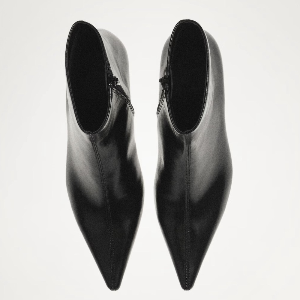 NWB Mango Faux Leather Kitten Heel Ankle Boots Size 6.5 - Picture 6 of 6